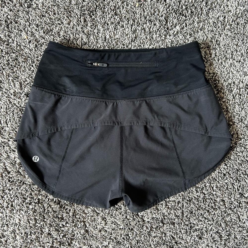 Lululemon HR 2.5” Black Speed Up Shorts